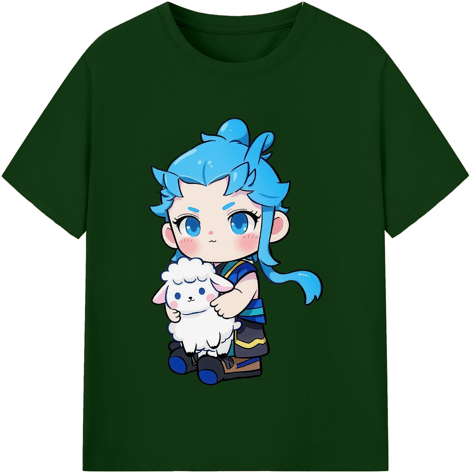 （画像用） Ne Zha 2 ナタ 魔童の大暴れ 綿100％半袖Tシャツ（フロントプリント）